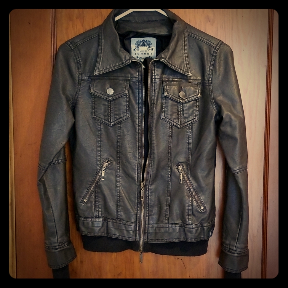 Black Faux Leather Jacket